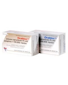 Pierrel Pharma Orabloc Articaine Anesthetic 1:100 000 1.8mL (Rx) 50 cartridges/bx 20 bx/cs 2101051 - BX