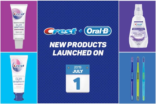 P&G ORAL-B® - New Products Launched on July 1, 2019!